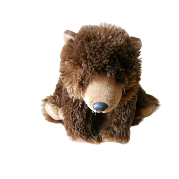 Wild Republic Dark Brown Plush Bear K & M 12" Lgth Stuffed Animal Toy - Picture 1 of 2